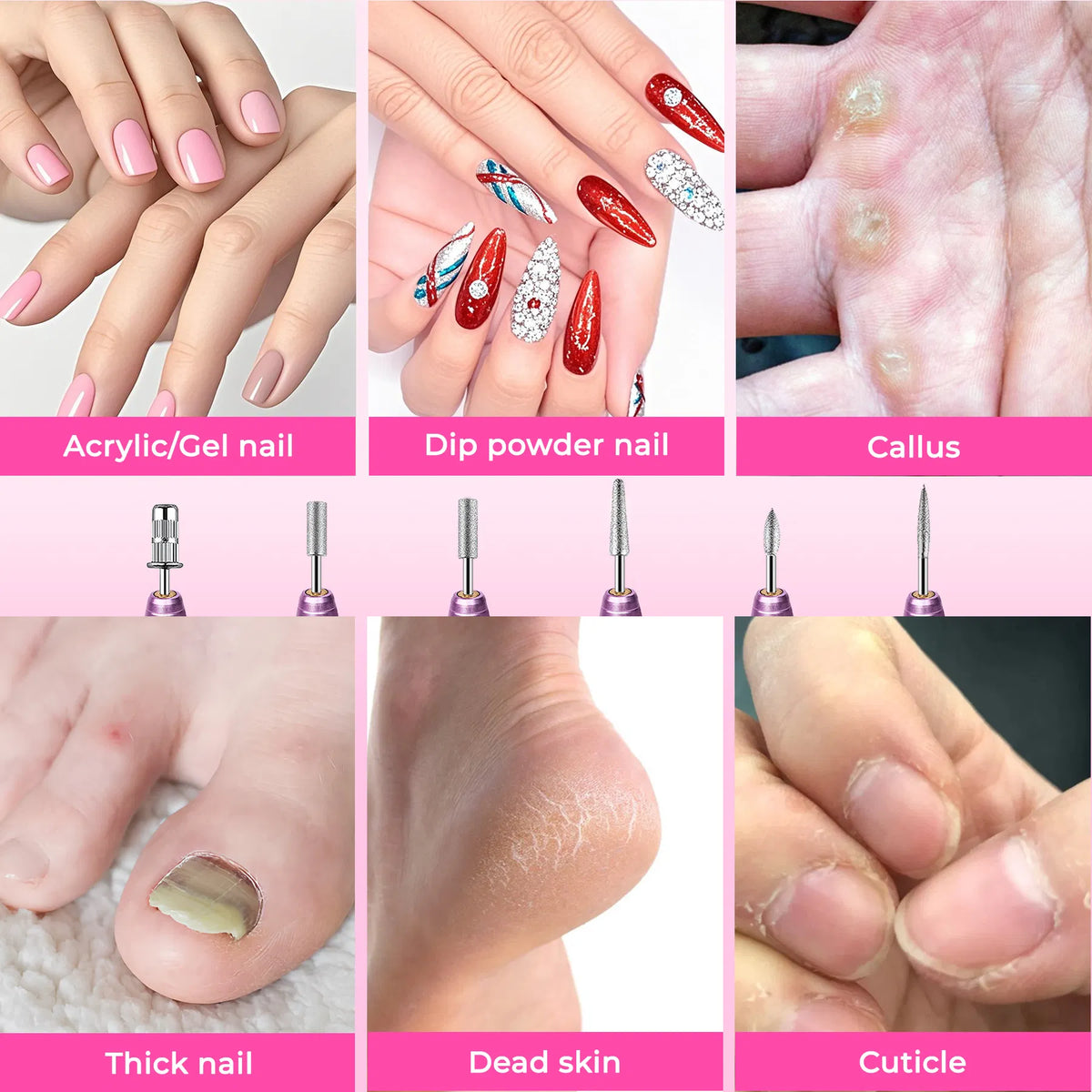 BUBOW Portable Electric Nail File Manicure Kit – product photo 7
