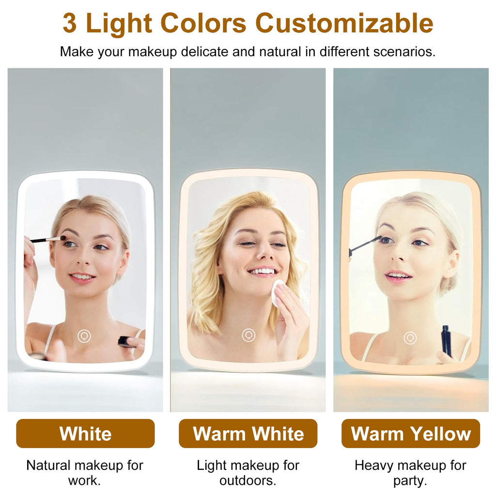BUBOW LED Lighted Makeup Mirror with Touch Dimmer – product photo 8