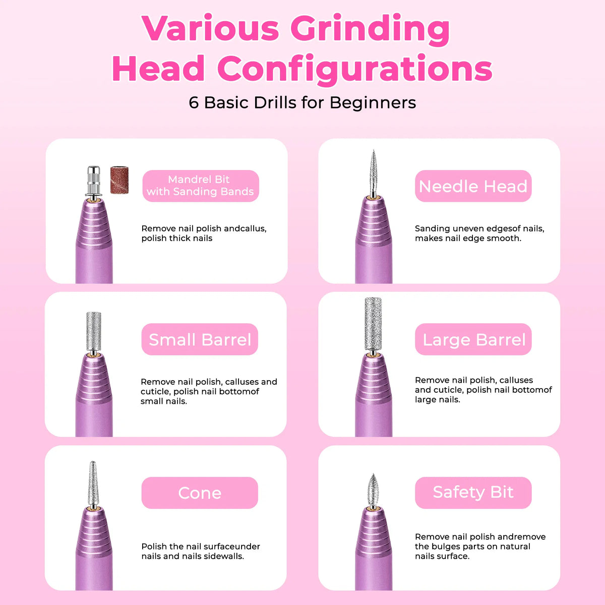 BUBOW Portable Electric Nail File Manicure Kit – product photo 5