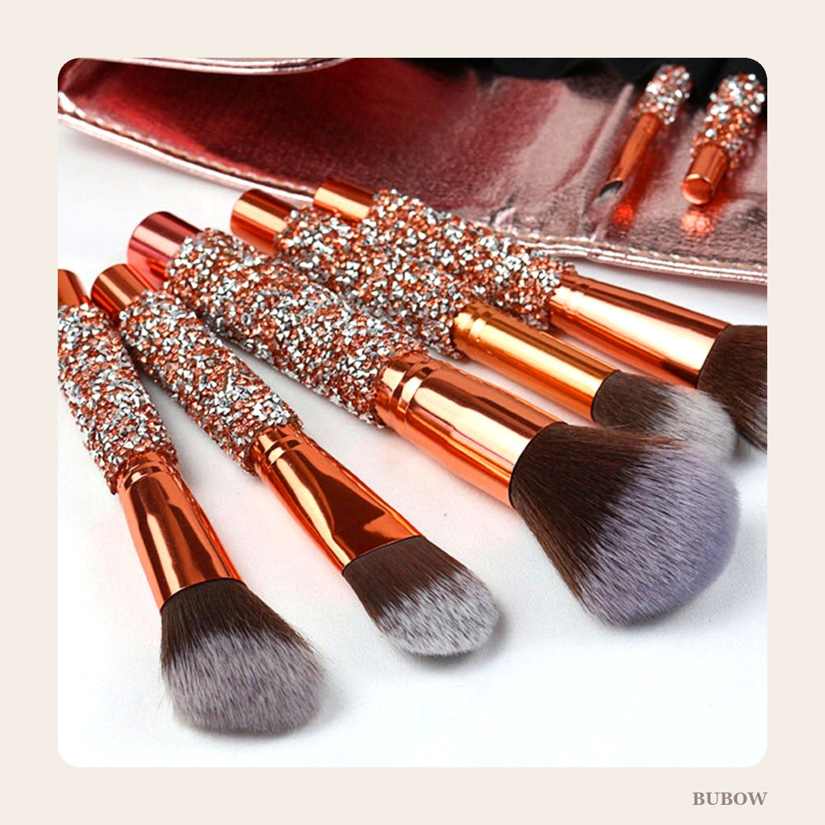 Crystal Glam 10-Piece Makeup Brush Set