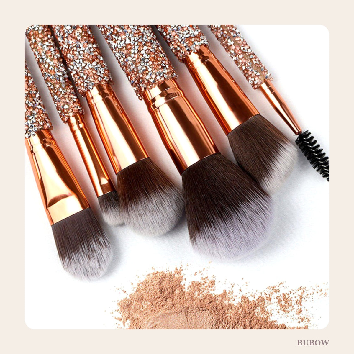 Crystal Glam 10-Piece Makeup Brush Set