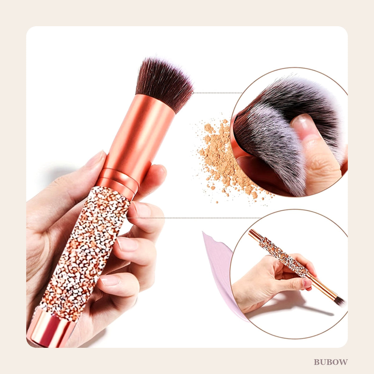 Crystal Glam 10-Piece Makeup Brush Set