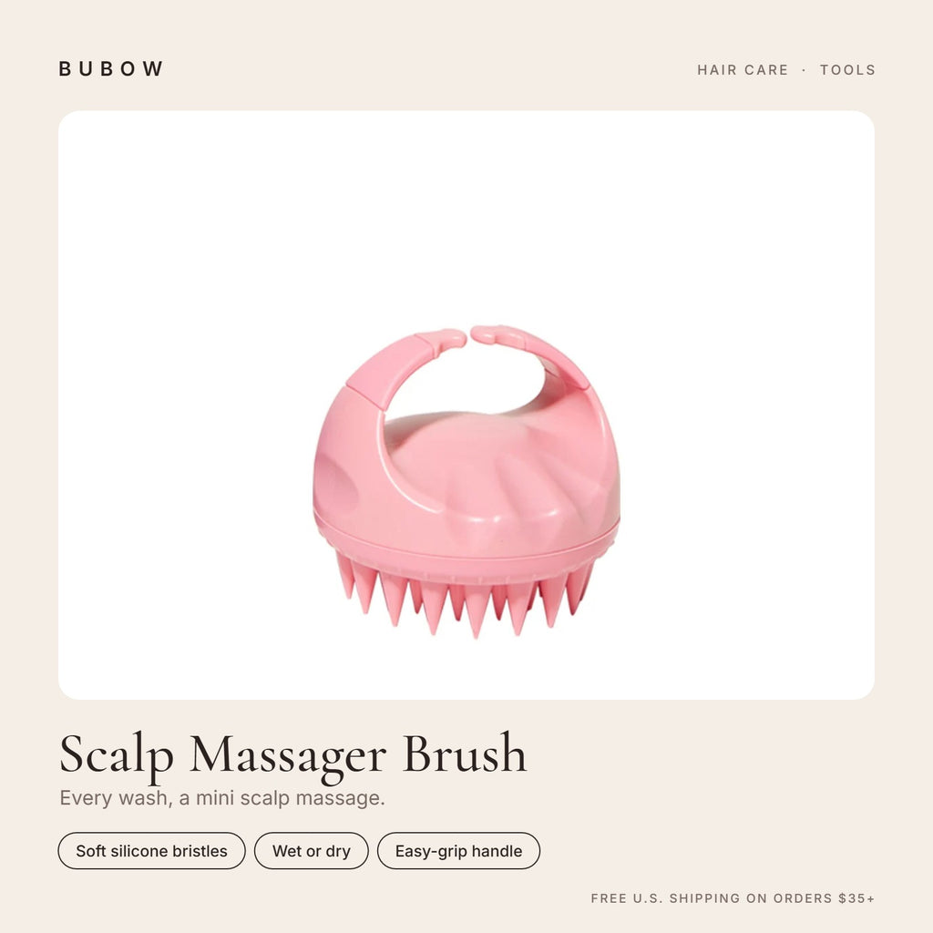 BUBOW Silicone Scalp Massager Shampoo Brush – Every wash, a mini scalp massage.