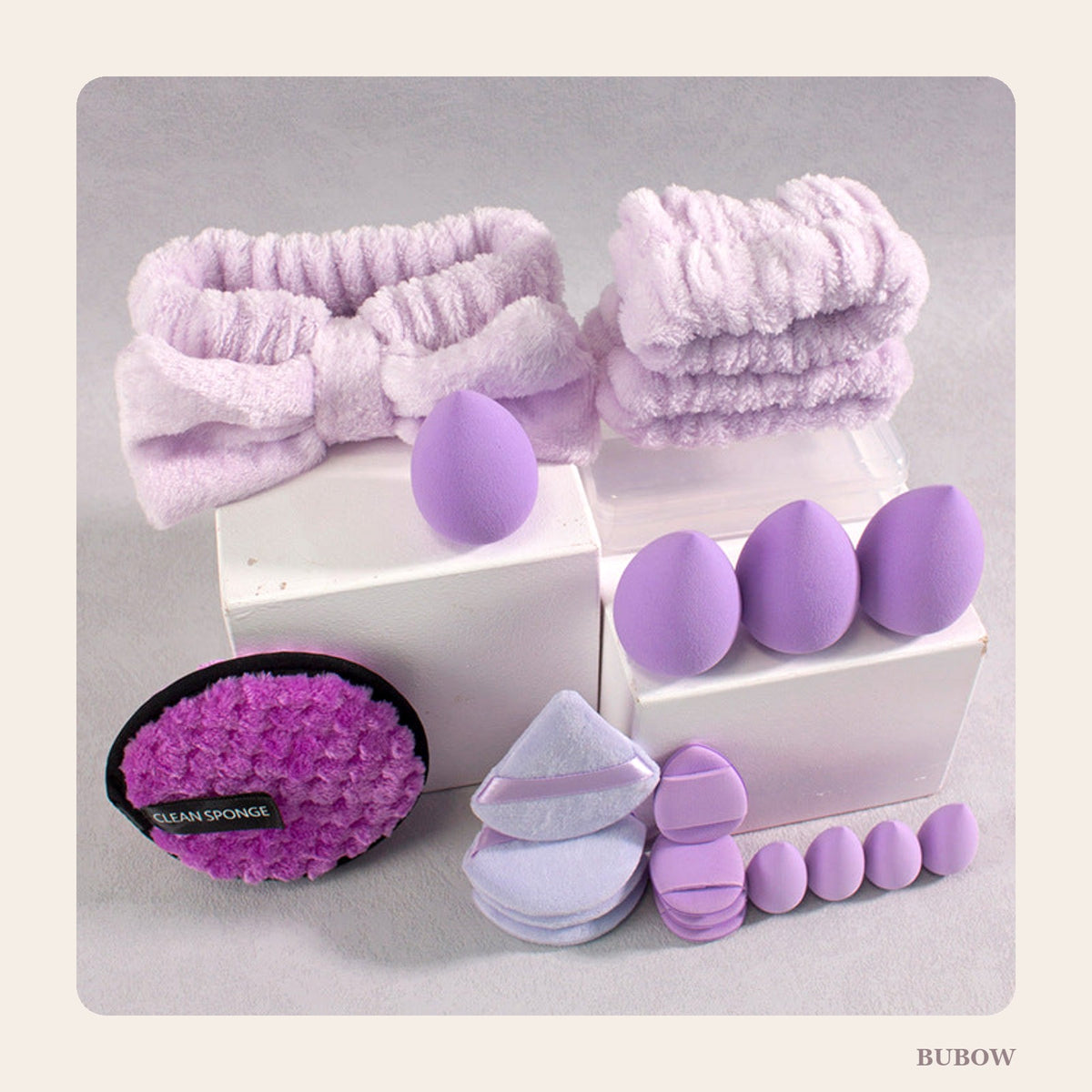 Spa Day Beauty Kit – Headband, Wristbands & Sponge Set