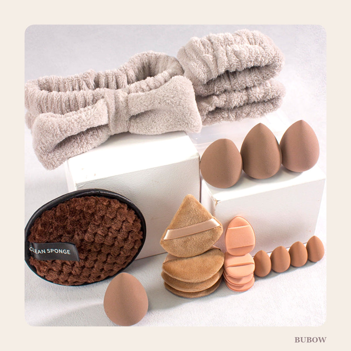 Spa Day Beauty Kit – Headband, Wristbands & Sponge Set