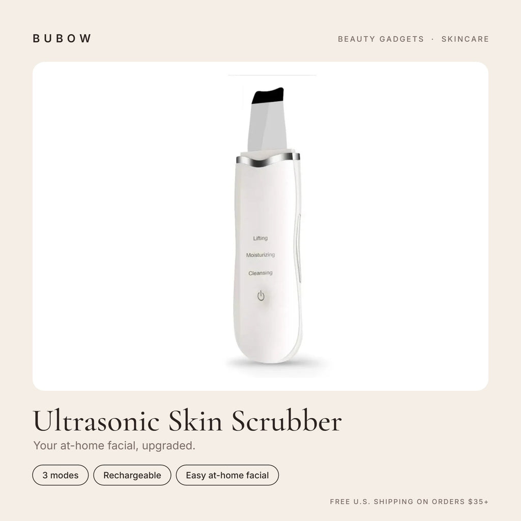 BUBOW Ultrasonic Skin Scrubber Facial Spatula – Your at-home facial, upgraded.