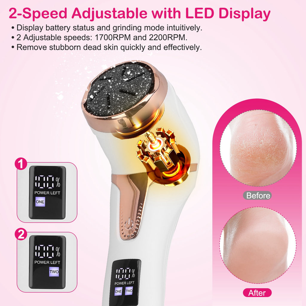 BUBOW Rechargeable Electric Foot File Pedicure Kit – product photo 3