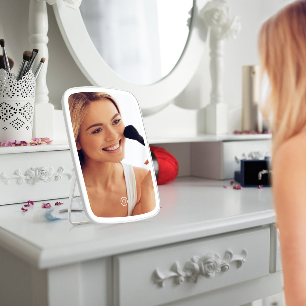 BUBOW LED Lighted Makeup Mirror with Touch Dimmer – product photo 9