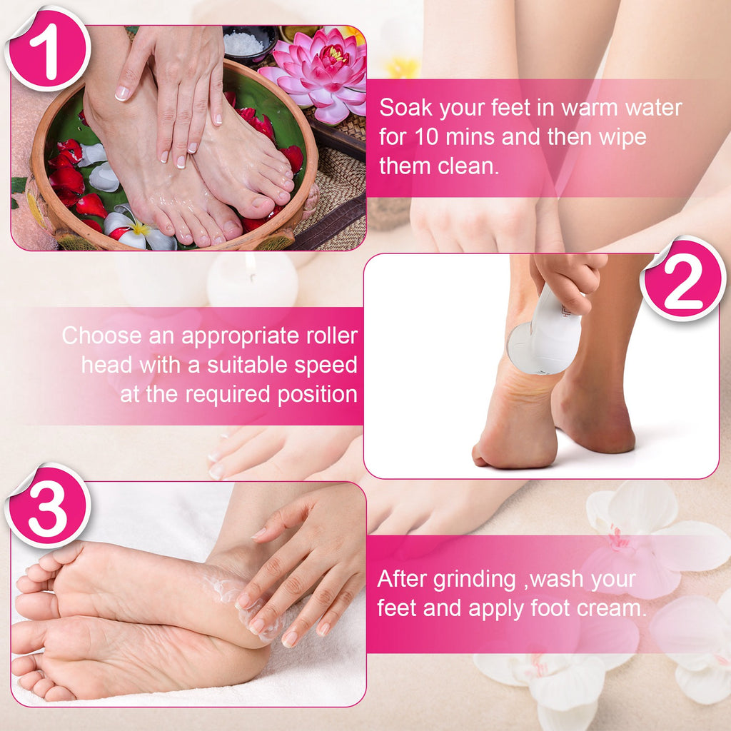 BUBOW Rechargeable Electric Foot File Pedicure Kit – product photo 9